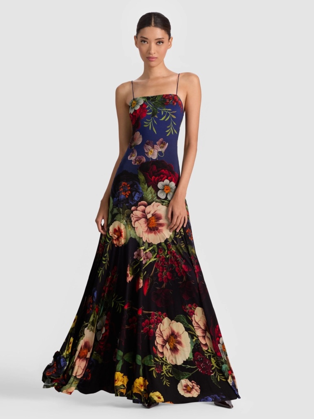 new Alice and Olivia Augusta maxi dress in magic garden gradient floral - Picture 4 of 12